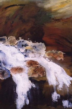 Water over the Rocks  by Jeanne Krabbendam
